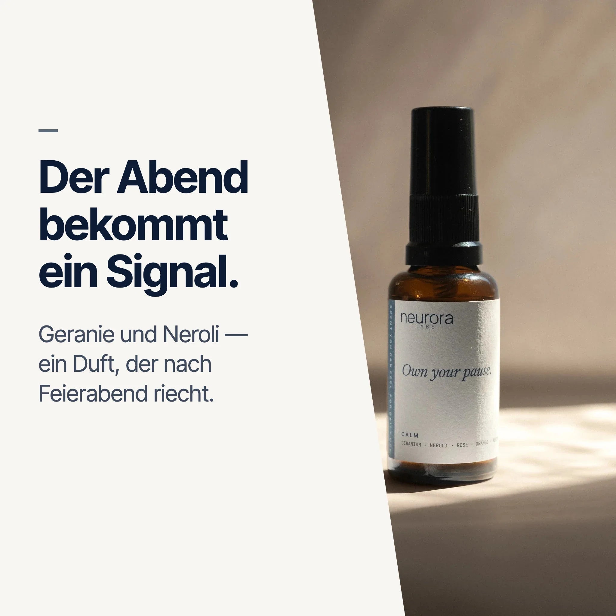 Der Abend bekommt ein Signal: Geranie und Neroli