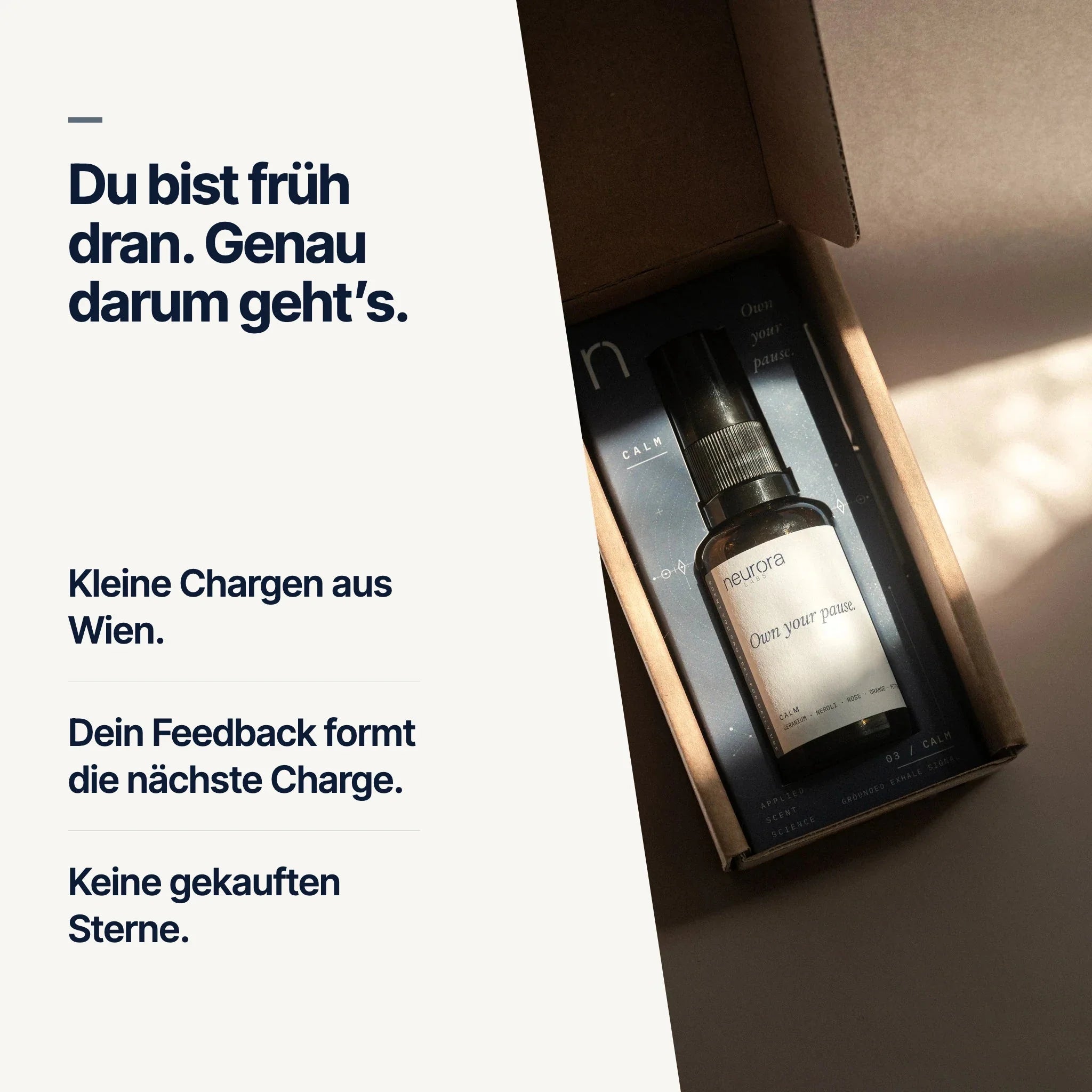 Erste Auflage aus Wien: CALM in der Versandbox